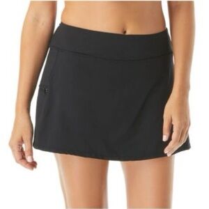 Beach House Emma Pull On Swim Skort - Skirt Shorts Underneath Pocket Sz 10 black